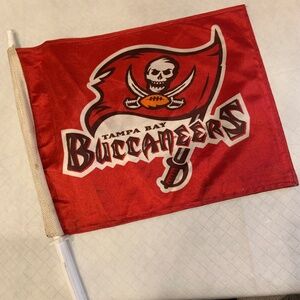 Tampa Bay Buccaneers Flag Logo NFL Fabric Car Mount Flag Red/White